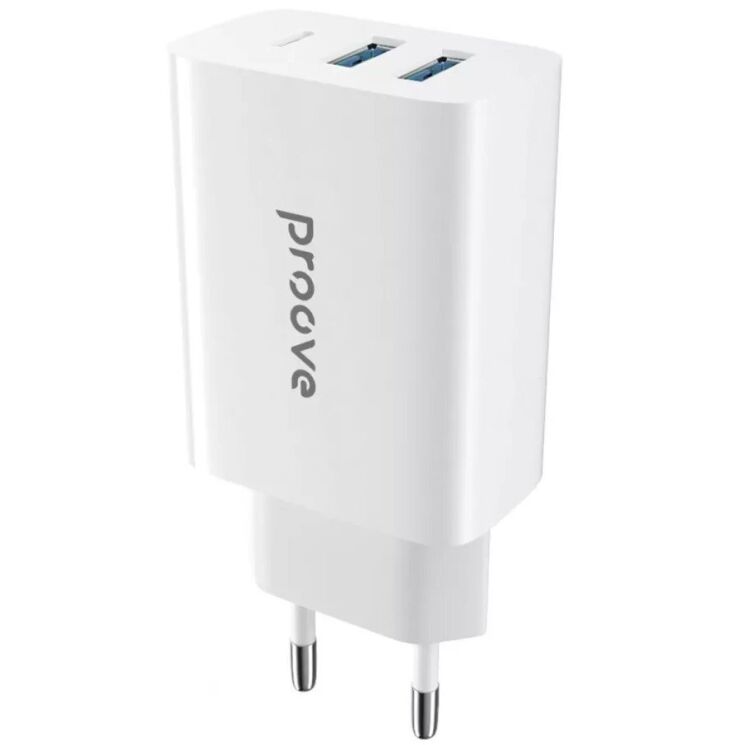 Мережевий зарядний пристрій Proove Rapid 30W (2USB + Type-C) - White: фото 3 з 7