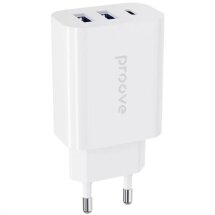 Мережевий зарядний пристрій Proove Rapid 30W (2USB + Type-C) - White: фото 1 з 7