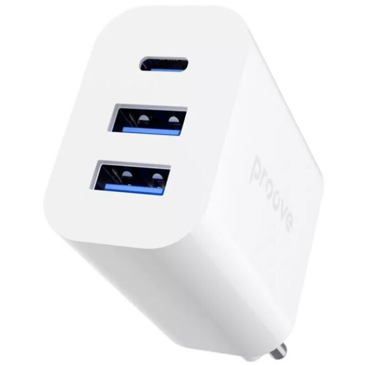 Мережевий зарядний пристрій Proove Rapid 30W (2USB + Type-C) - White: фото 2 з 7