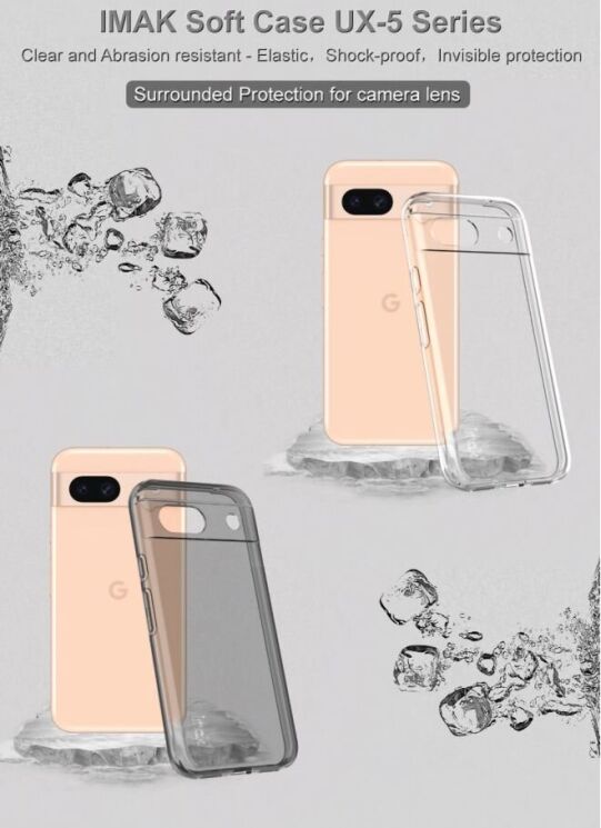 Силиконовый чехол IMAK UX-5 Series для Google Pixel 8A - Transparent: фото 6 из 11