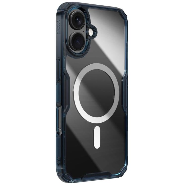 Силиконовый чехол NILLKIN Nature TPU Pro Magnetic для Apple iPhone 16 Plus - Blue: фото 3 из 13