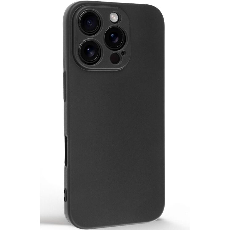 Силиконовый (TPU) чехол ArmorStandart Matte Slim Fit для Apple iPhone 16 Pro - Black: фото 2 из 5