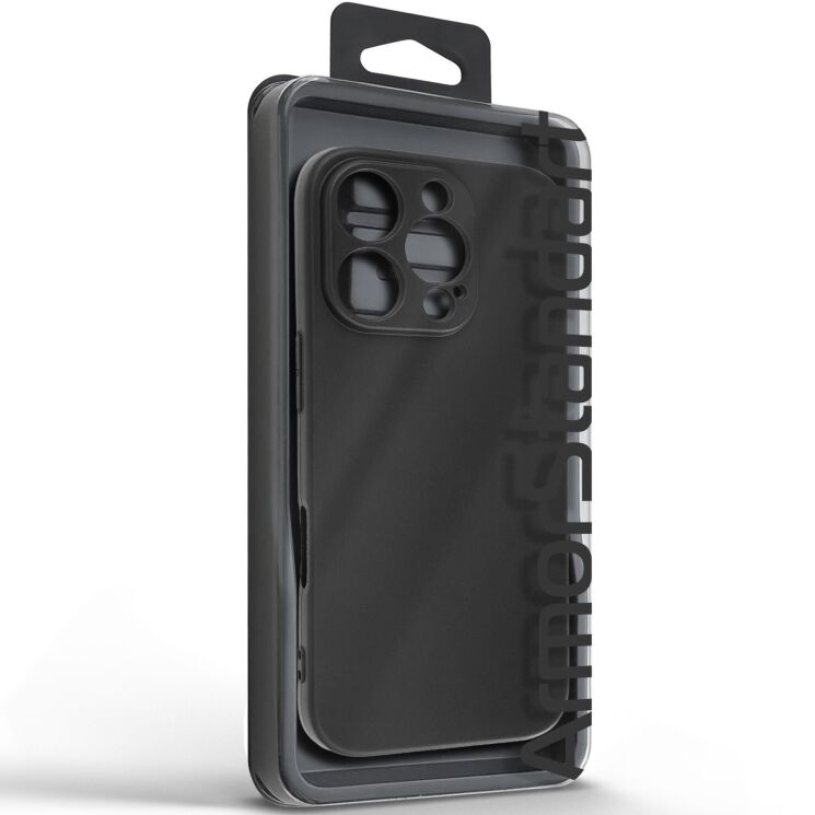 Силиконовый (TPU) чехол ArmorStandart Matte Slim Fit для Apple iPhone 16 Pro - Black: фото 3 из 5