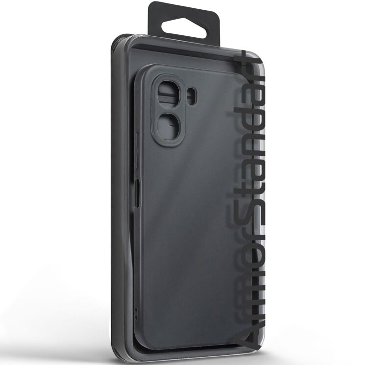 Силиконовый (TPU) чехол ArmorStandart Matte Slim Fit для OPPO A6x - Black: фото 3 из 5