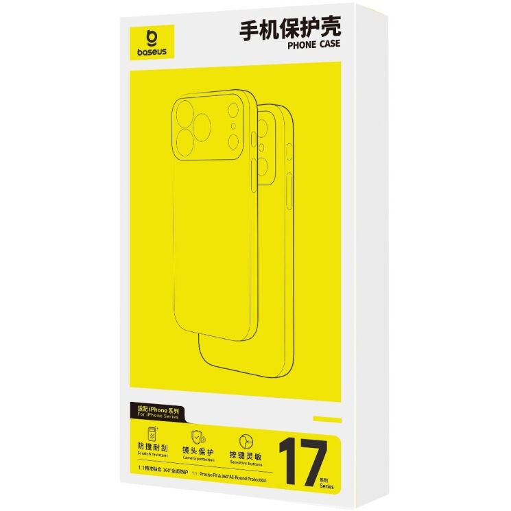 Силіконовий (TPU) чохол BASEUS Simple Series для Apple iPhone 17 - Transparent: фото 4 з 15