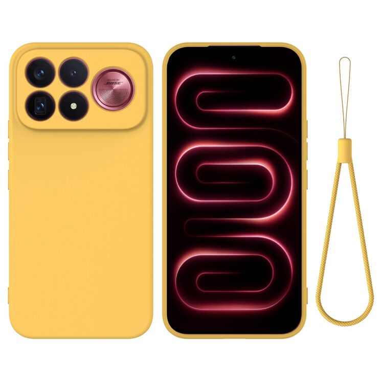 Силіконовий (TPU) чохол Deexe Silicone Case для Xiaomi Poco F9 Ultra - Yellow: фото 1 з 9