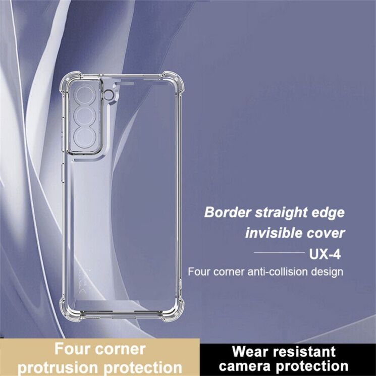 Силиконовый (TPU) чехол IMAK UX-4 Series для Samsung Galaxy S21 (G991) - Transparent: фото 3 из 12