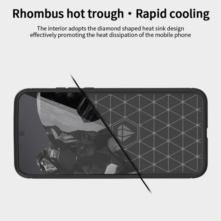 Силиконовый (TPU) чехол MOFI Carbon Fiber для Google Pixel 9 Pro - Black: фото 6 из 10