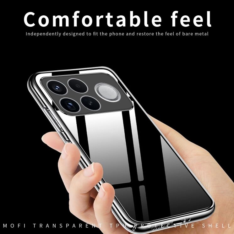 Силіконовий (TPU) чохол MOFI Thin Guard для Xiaomi Poco F9 Ultra - Transparent: фото 6 з 9