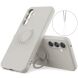 Силиконовый (TPU) чехол с кольцом Deexe Color Shell для Samsung Galaxy S26 FE - Grey (412711H). Фото 1 из 8