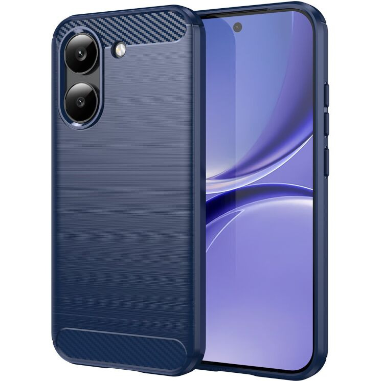 Силиконовый (TPU) чехол UniCase Carbon для Xiaomi Poco X8 Pro - Blue: фото 1 из 8