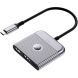 USB HUB WIWU Wi-HB002 Type-C to USB+Type-C+HDMI - Gray (896510H). Фото 2 из 6