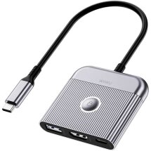 USB HUB WIWU Wi-HB002 Type-C to USB+Type-C+HDMI - Gray: фото 1 из 6