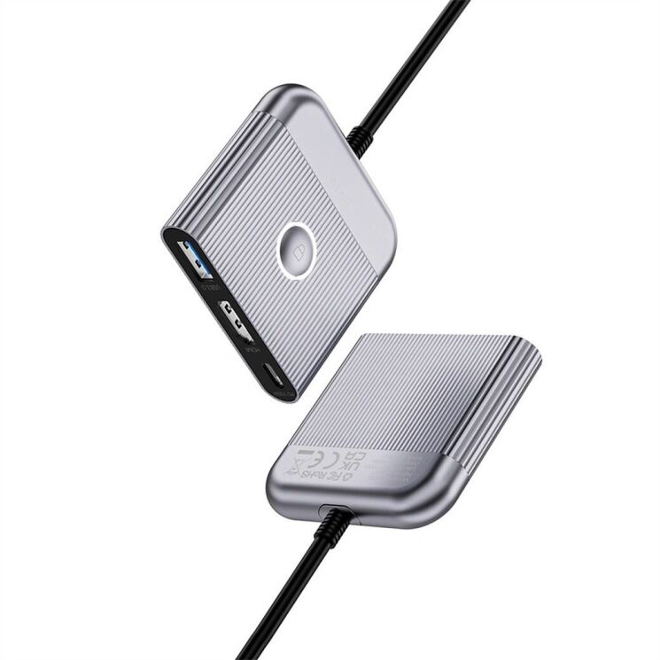 USB HUB WIWU Wi-HB002 Type-C to USB+Type-C+HDMI - Gray: фото 3 из 6