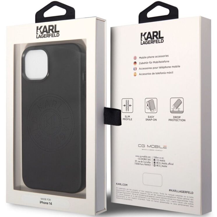 Защитный чехол Karl Lagerfeld Leather Perforated Logo для Apple iPhone 14 Plus - Black: фото 8 из 8
