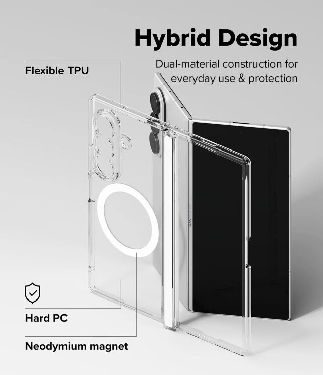 Защитный чехол Ringke Fusion Flap Magnetic для Samsung Galaxy Fold 8 Ultra (8800328819320) - Clear (424105C) Защитный чехол Ringke Fusion Flap Magnetic для Samsung Galaxy Fold 8 Ultra (8800328819320) - Clear: фото 11 из 22