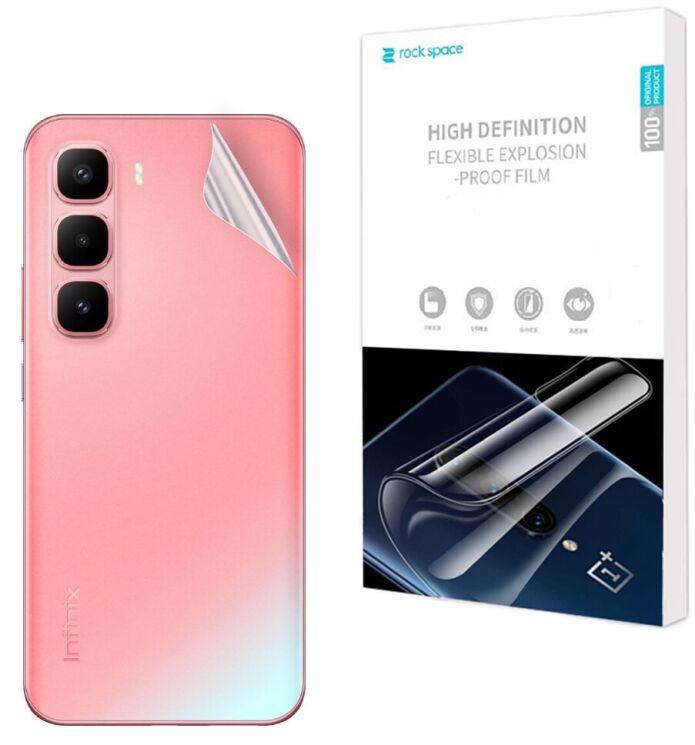 Защитная пленка на заднюю панель RockSpace Explosion-Proof SuperClear для Infinix Hot 60 Pro Plus: фото 1 из 9