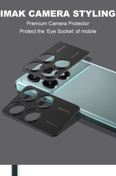 Защитная рамка IMAK Camera Styling для Xiaomi Poco X6 Pro - Black: фото 8 из 13