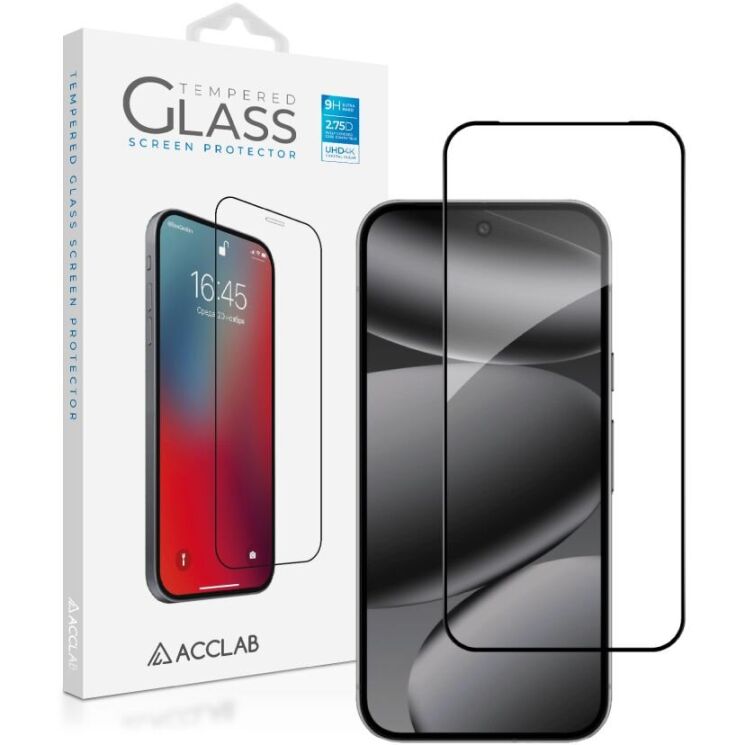 Захисне скло ACCLAB Full Glue для Google Pixel 10 Pro XL - Black: фото 1 з 7