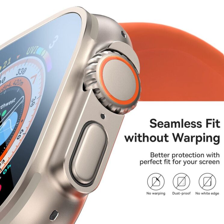 Захисне скло Baseus Micro-Crystal Tempered Glass для Apple Watch Ultra / Ultra 2 (49mm) - Black: фото 8 з 15