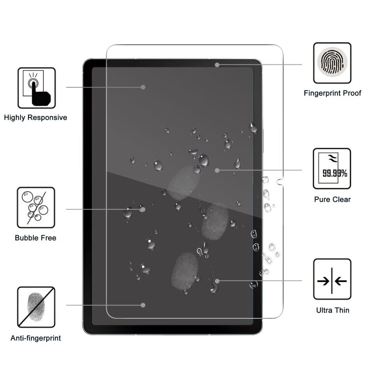 Захисне скло Deexe Clear Glass для Samsung Galaxy Tab S11 (X730/X736): фото 2 з 4