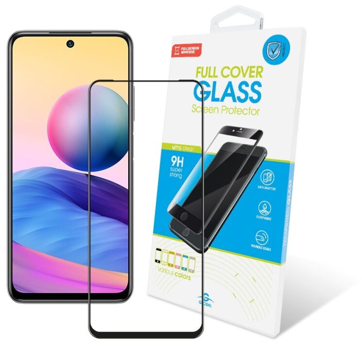 Защитное стекло Global Full Glue для Xiaomi Redmi Note 10 5G / Poco M3 Pro - Black: фото 1 из 3