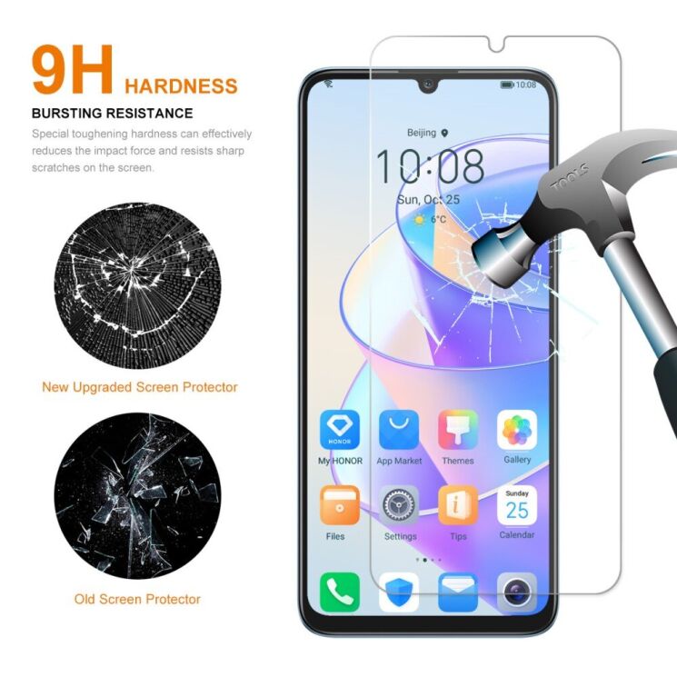 Защитное стекло HAT PRINCE 0.26mm для Honor X7a - Transparent: фото 2 из 8