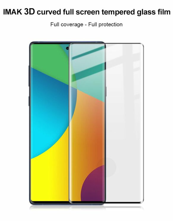 Защитное стекло IMAK 3D Curved Full Covering для Samsung Galaxy Note 10 (N970) - Black: фото 7 из 13