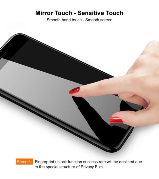 Захисне скло IMAK Privacy 9H Protect для OPPO Reno 14 5G - Black: фото 7 з 9