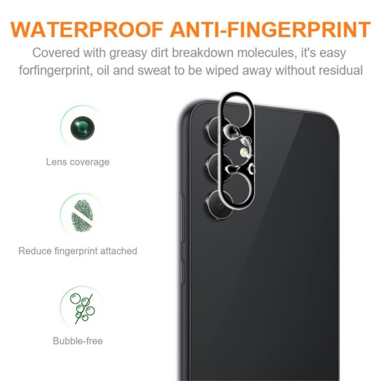 Захисне скло на камеру AMORUS Black Lens для Samsung Galaxy A35 (A356) - Black: фото 2 з 7