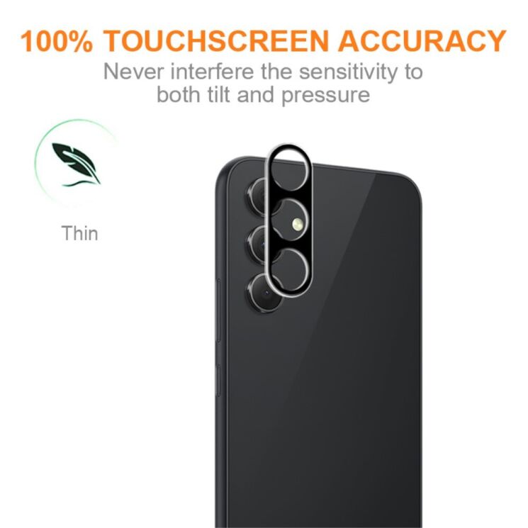 Захисне скло на камеру AMORUS Black Lens для Samsung Galaxy A35 (A356) - Black: фото 3 з 7