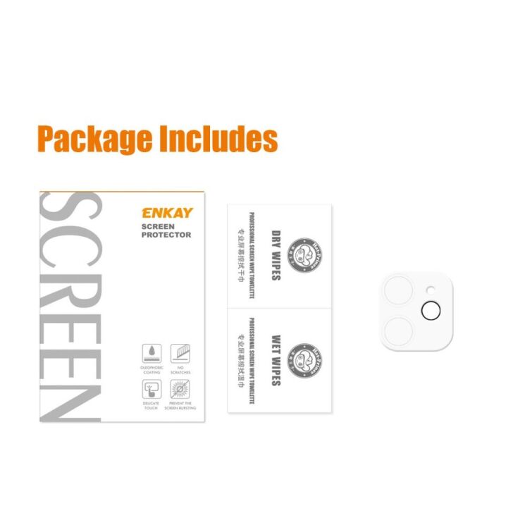 Защитное стекло на камеру ENKAY 9H Lens Protector для Apple iPhone 12: фото 5 из 7
