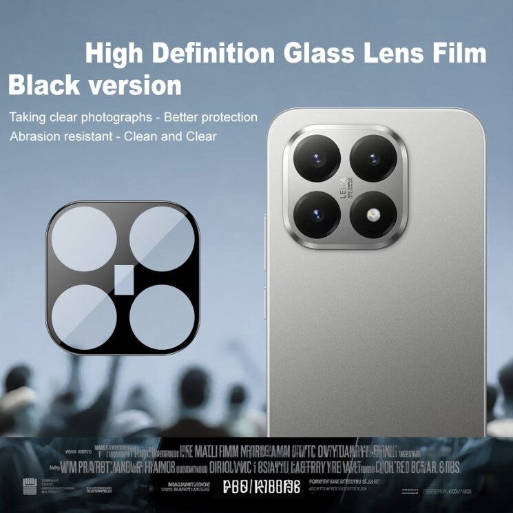 Защитное стекло на камеру IMAK Black Glass Lens для Xiaomi 15T - Black: фото 3 из 8