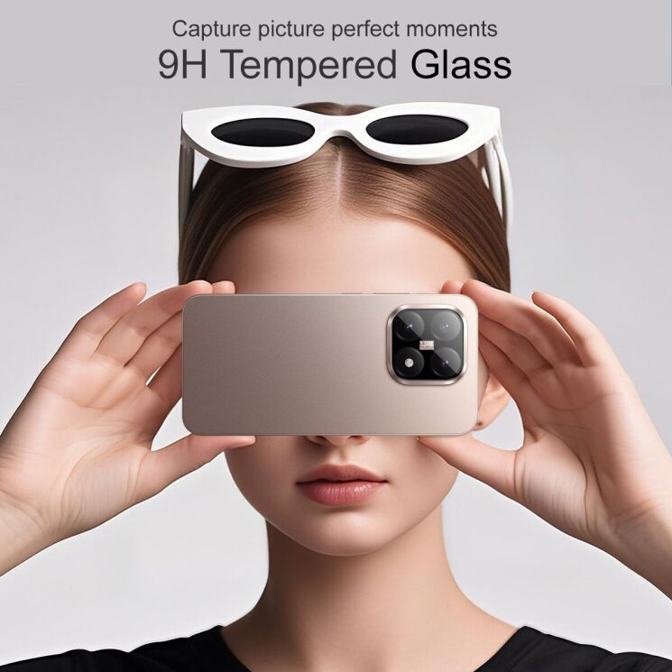 Защитное стекло на камеру IMAK Black Glass Lens для Xiaomi 15T - Black: фото 4 из 8