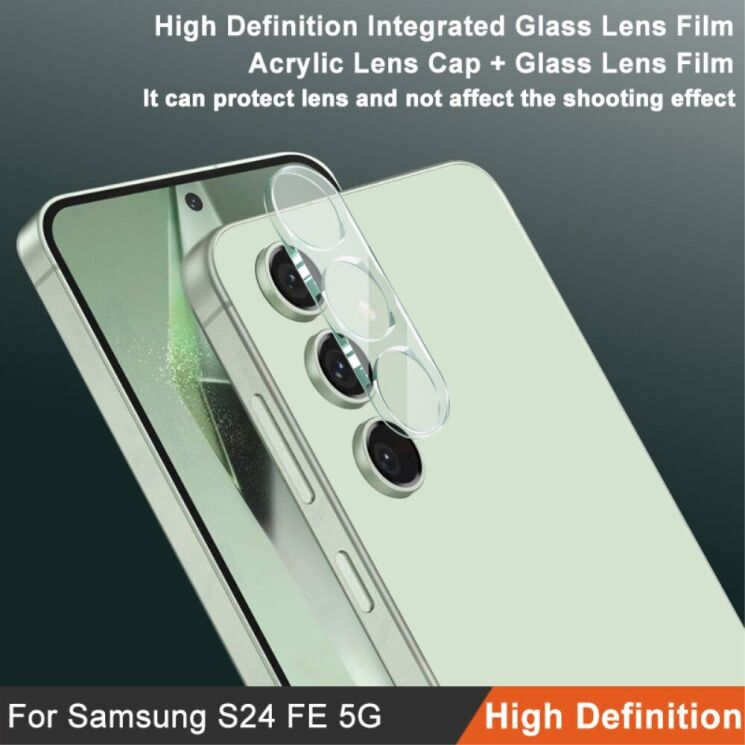 Защитное стекло на камеру IMAK Integrated Lens Protector для Samsung Galaxy S24 FE (S721): фото 4 из 9