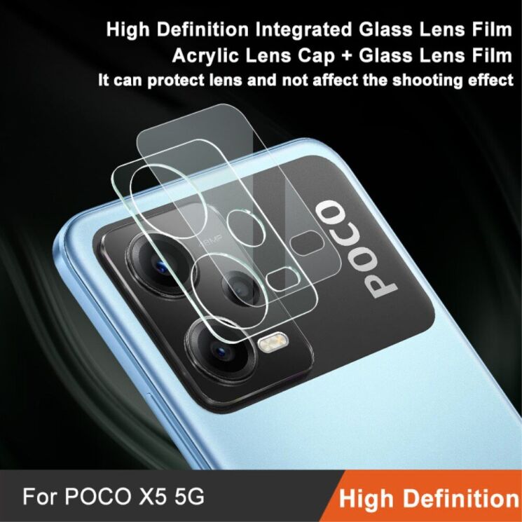 Защитное стекло на камеру IMAK Integrated Lens Protector для Xiaomi Poco X5 / Redmi Note 12 5G: фото 4 из 11