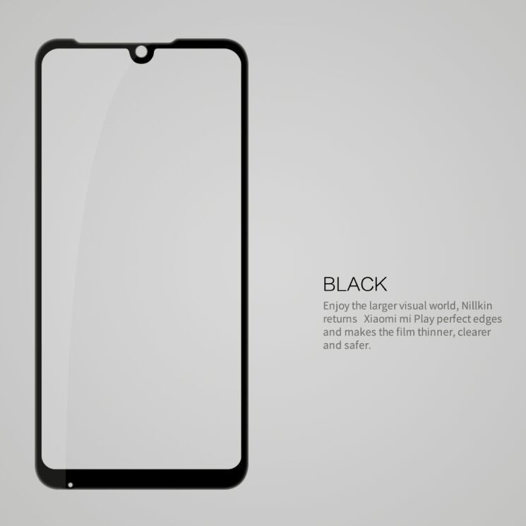 Защитное стекло NILLKIN 3D CP+ для Xiaomi Mi Play - Black: фото 9 из 13