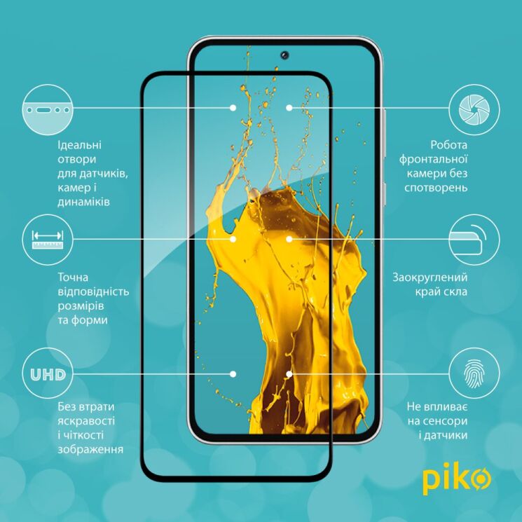Защитное стекло Piko Full Glue для Samsung Galaxy A35 (A356) - Black: фото 3 из 5