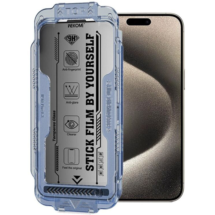 Защитное стекло WEKOME WTP-116 6D Curved Ultra-Fine Edge Privacy для iPhone 15 Pro Max - Black: фото 1 из 8