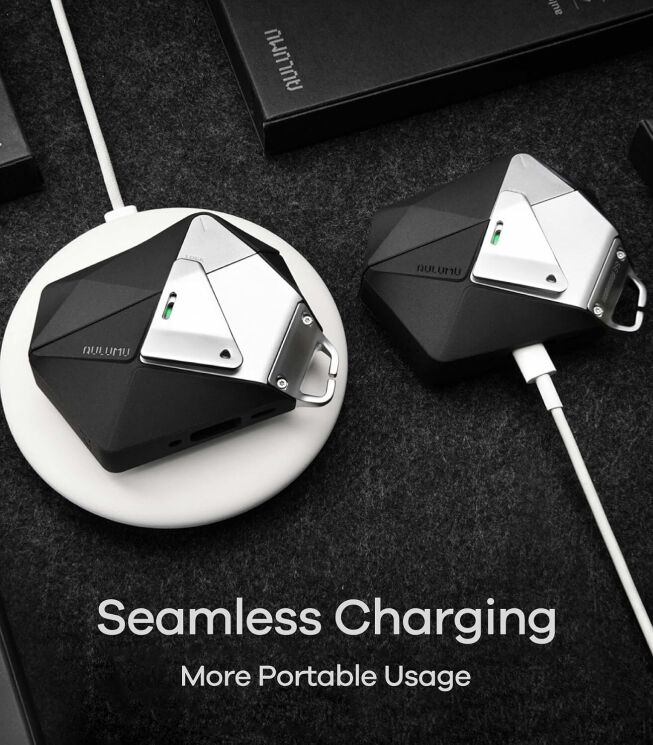 Захисний чохол AULUMU A39 Geometric Case для AirPods Pro 3 - Transparent Grey: фото 5 з 7