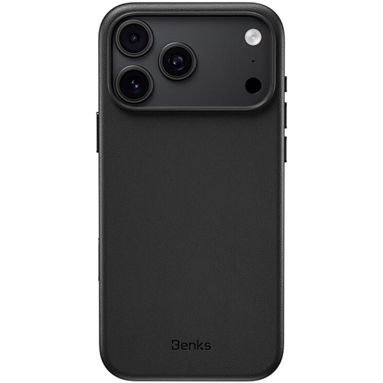 Захисний чохол BENKS Q2 Organic Leather для iPhone 18 Pro / 17 Pro - Black: фото 1 з 12