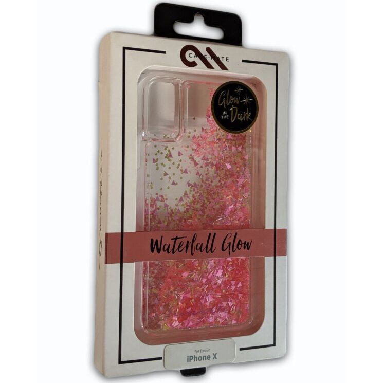 Защитный чехол Case-Mate Waterfall Glitter для Apple iPhone X / iPhone XS - Rose Gold: фото 5 из 7