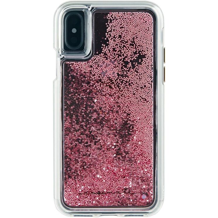 Защитный чехол Case-Mate Waterfall Glitter для Apple iPhone X / iPhone XS - Rose Gold: фото 1 из 7