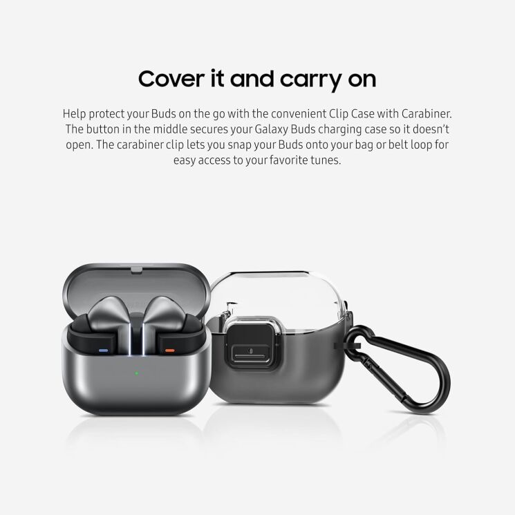 Защитный чехол Clip Case для Samsung Galaxy Buds 3 / Buds 3 Pro (GP-FPR630HICBW) - Transparent: фото 4 из 5