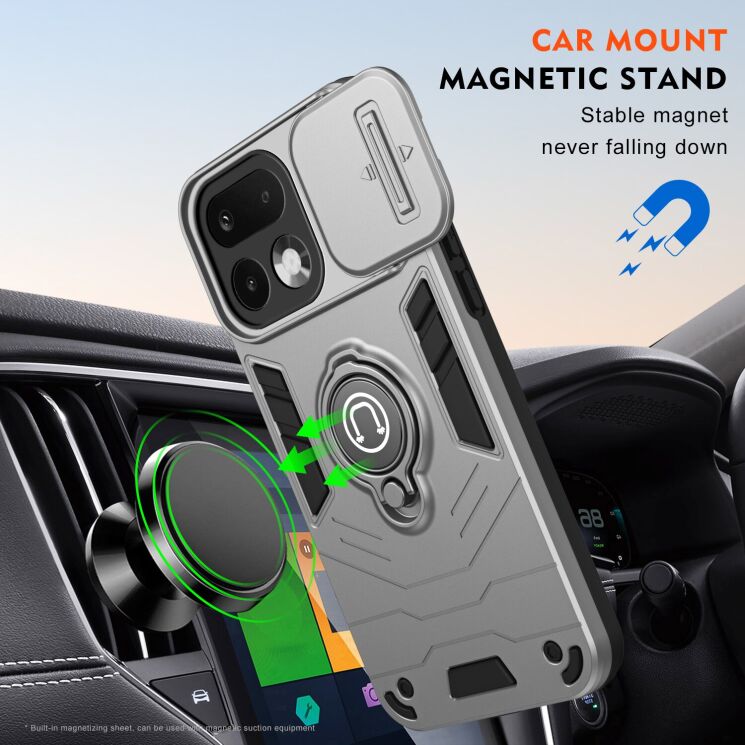 Защитный чехол Deexe Armor MagShield для Realme 16 Pro - Grey (428015H) Защитный чехол Deexe Armor MagShield для Realme 16 Pro - Grey: фото 3 из 7