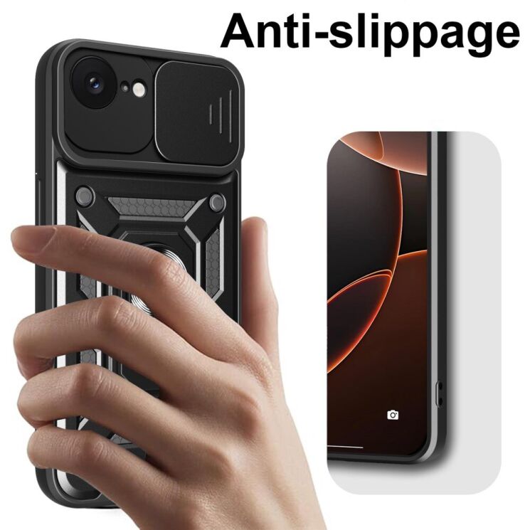 Защитный чехол Deexe Armor Shield для Apple iPhone 16e - Black: фото 5 из 10