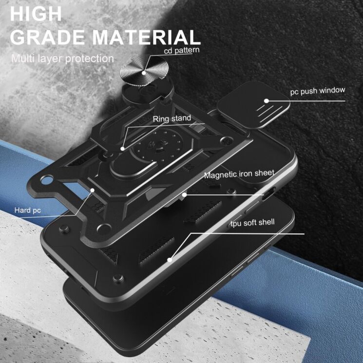 Защитный чехол Deexe Armor Shield для Apple iPhone 16e - Black: фото 6 из 10