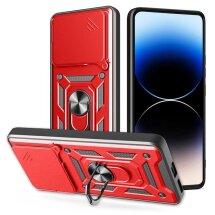 Захисний чохол Deexe Armor Shield для Xiaomi Poco M7 Pro - Red: фото 1 з 6