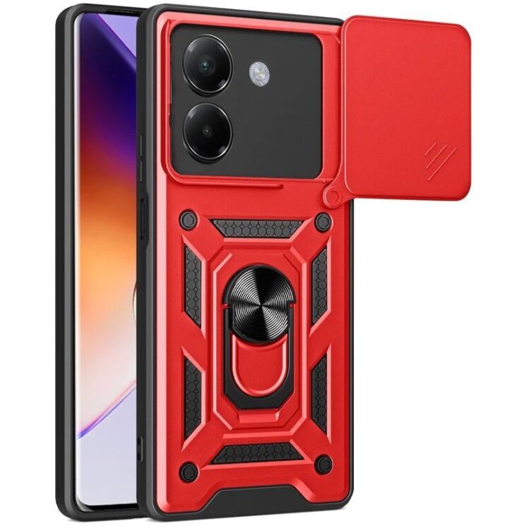 Защитный чехол Deexe Armor Shield для Xiaomi Poco M7 Pro - Red: фото 2 из 6