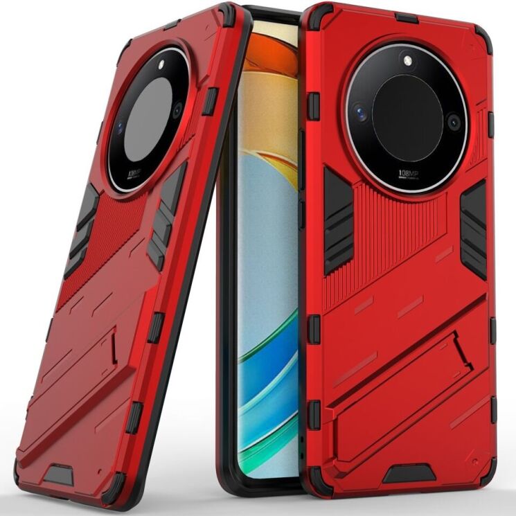 Защитный чехол Deexe Bibercas для Honor Magic 6 Lite - Red: фото 1 из 8